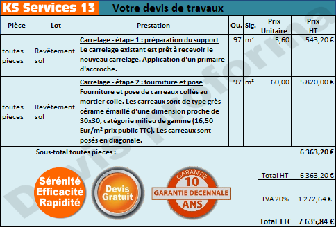 obtenez rapidement un devis personnalisé pour votre carrelage à garches. comparez les prix, choisissez des artisans qualifiés et réalisez vos travaux en toute confiance. demande de devis gratuite et sans engagement.